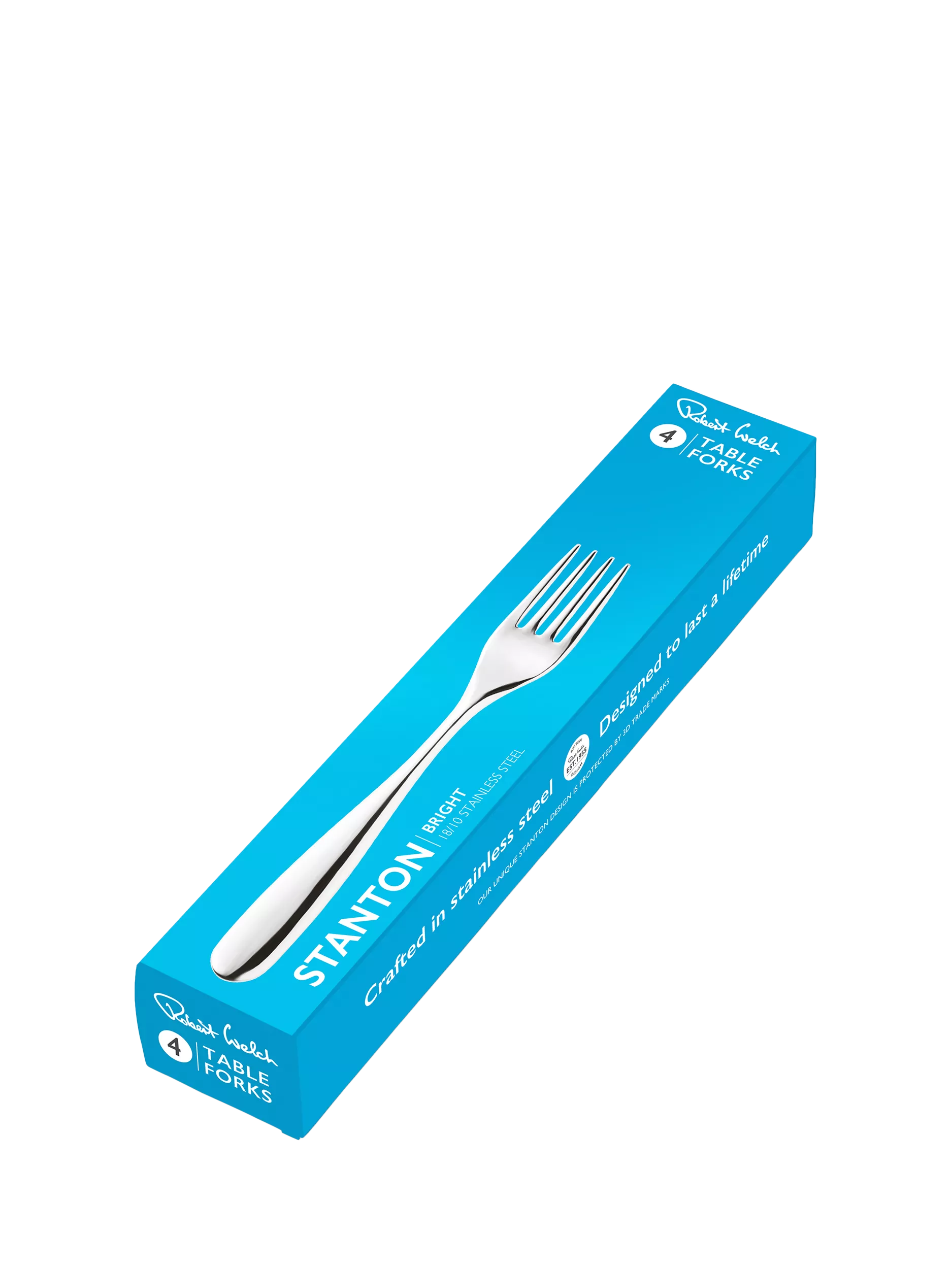 Robert Welch Stanton Bright table forks set of 4, UK version