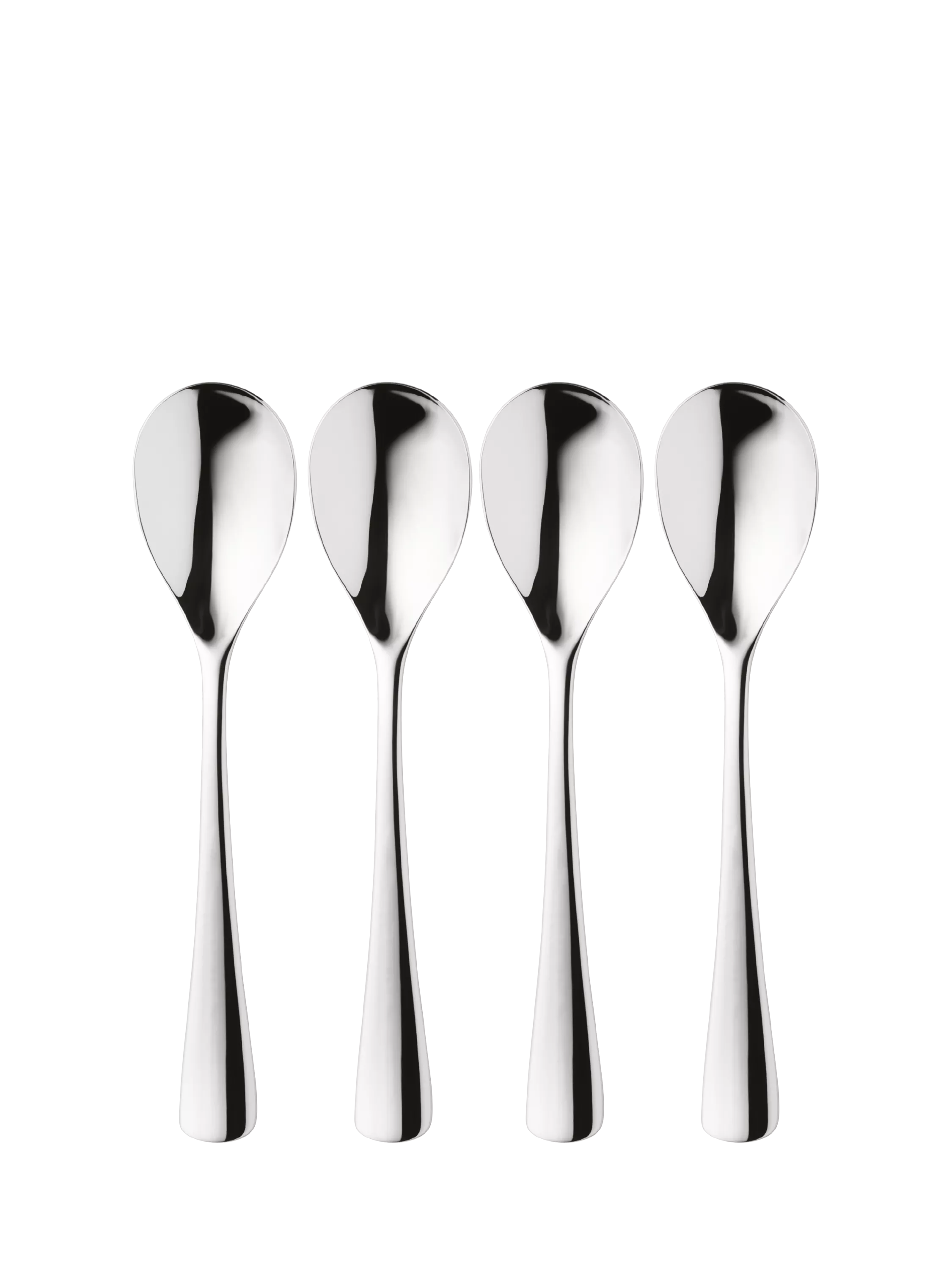 Robert Welch Malvern Bright soup spoons set of 4 stainless steel, UK version