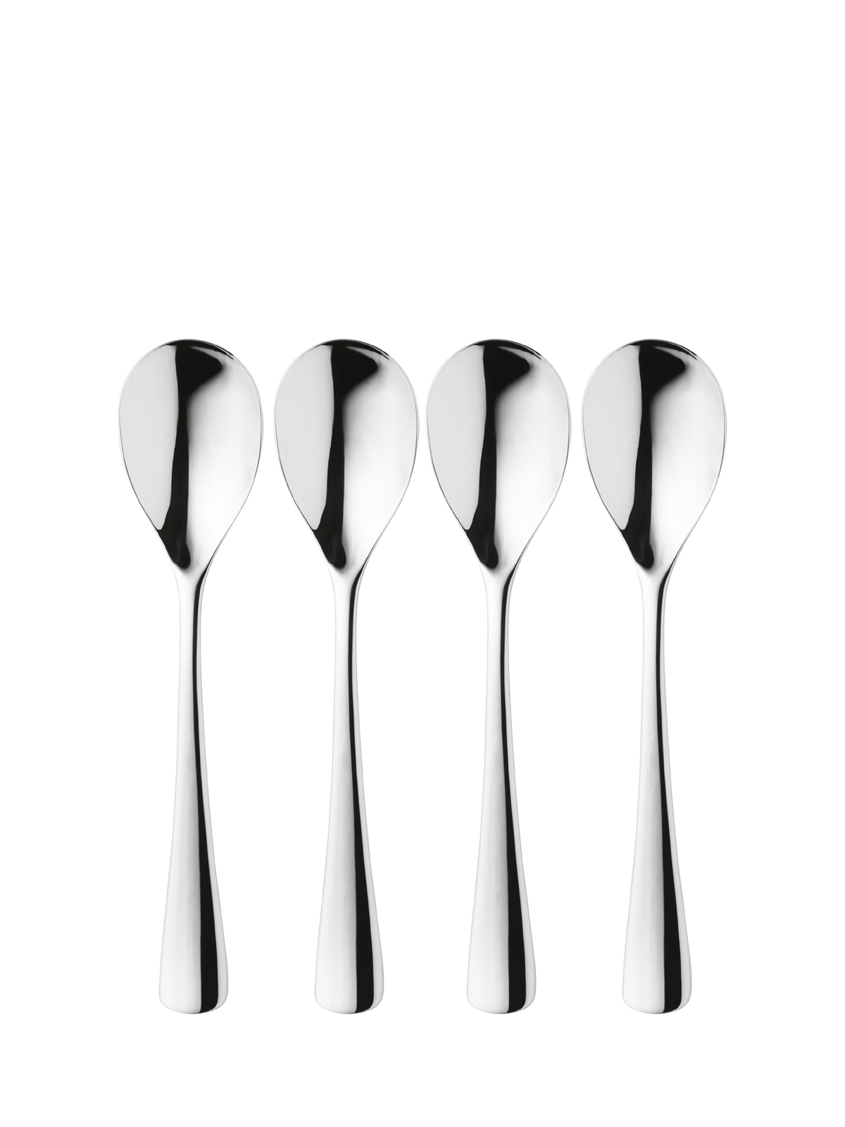 Robert Welch Malvern Bright soup spoons set of 4 stainless steel, UK version