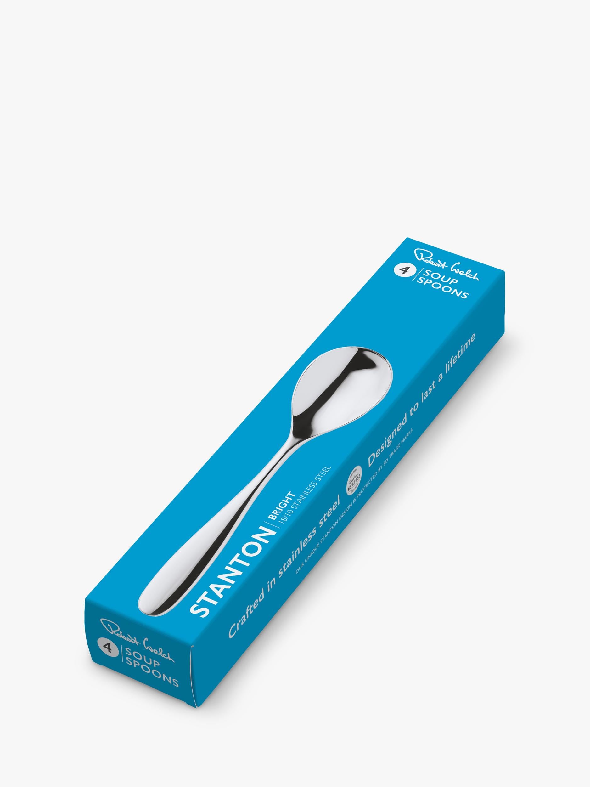 Robert Welch Stanton Bright soup spoon set of 4 - British product