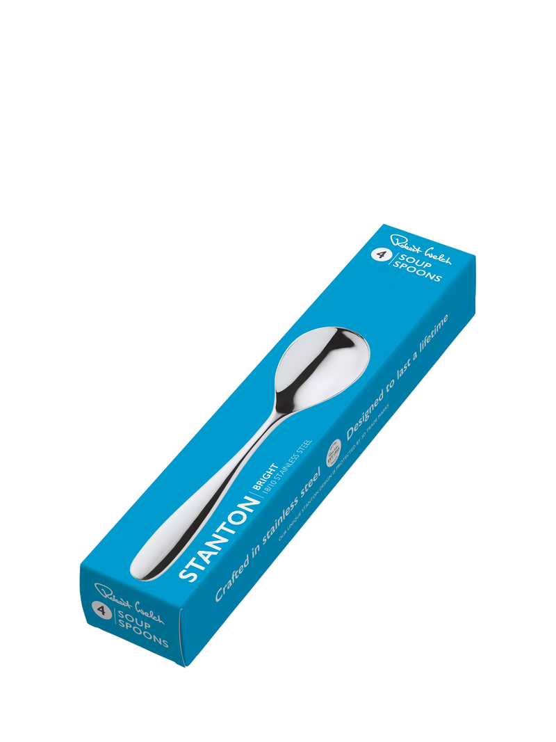 Robert Welch Stanton Bright soup spoon set of 4 - British product
