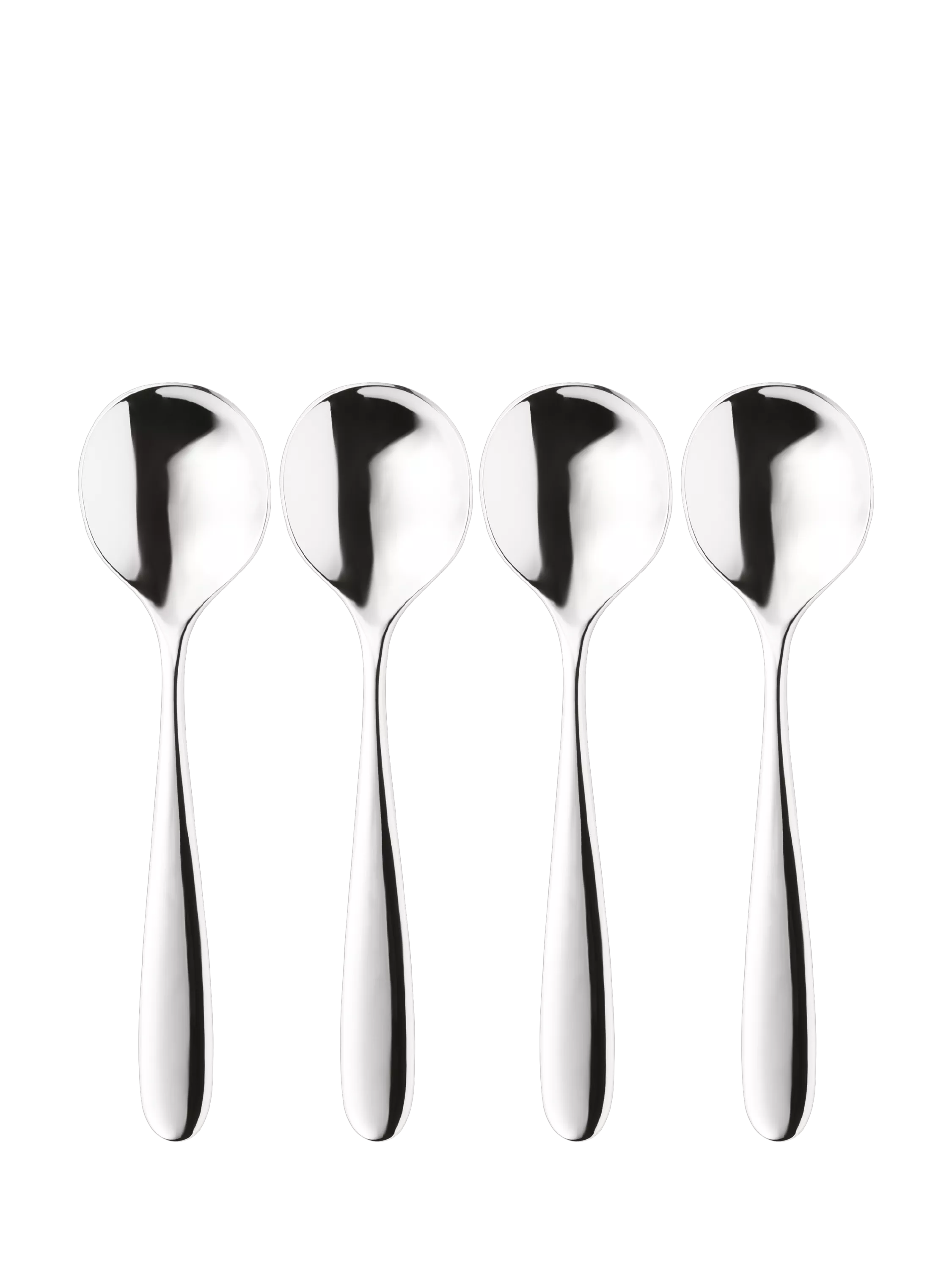 Robert Welch Stanton Bright soup spoons set of 4 - British product