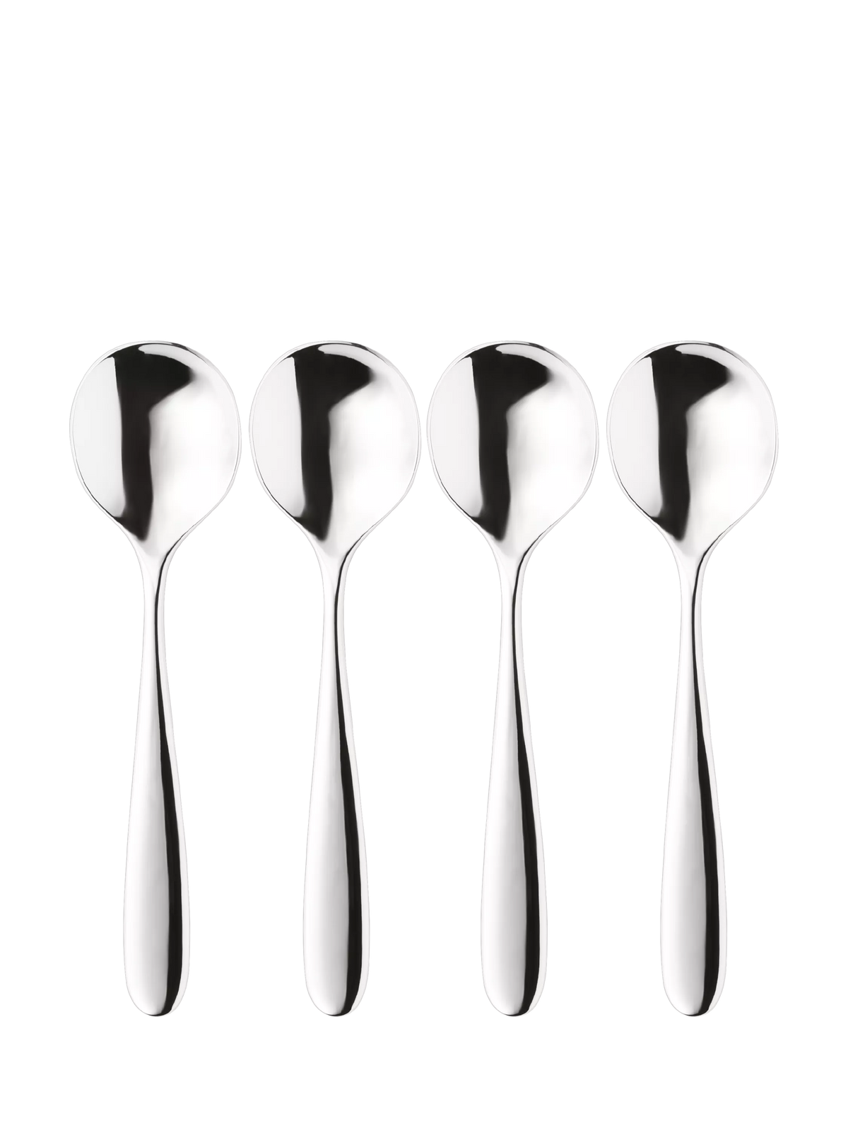 Robert Welch Stanton Bright soup spoons set of 4 - British product