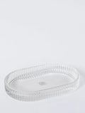 John Lewis fluted glass bathroom tray in clear, UK version