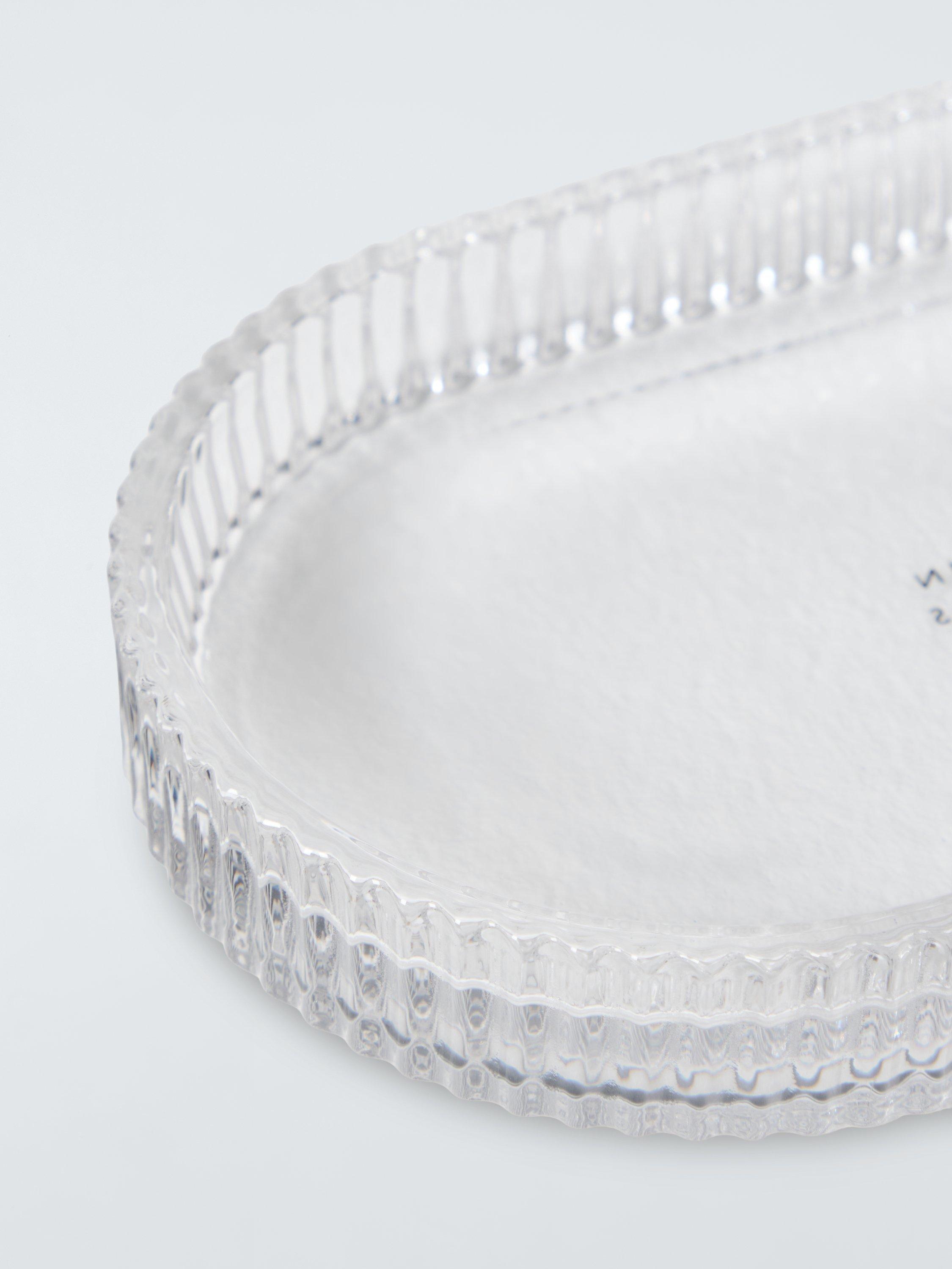 John Lewis fluted glass bathroom tray in clear, UK version