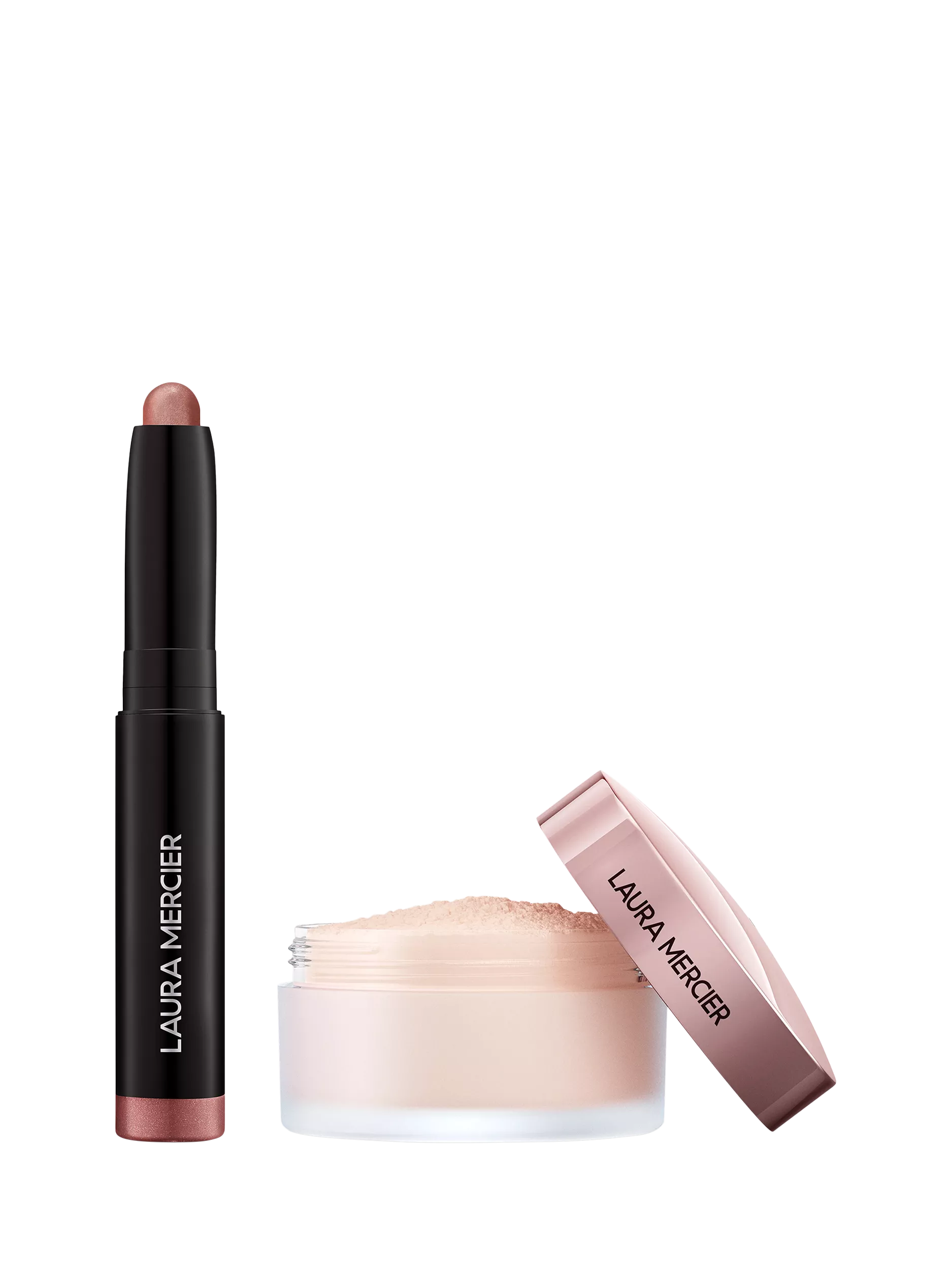 Laura Mercier makeup gift set with mini powder and eyeshadow, UK version