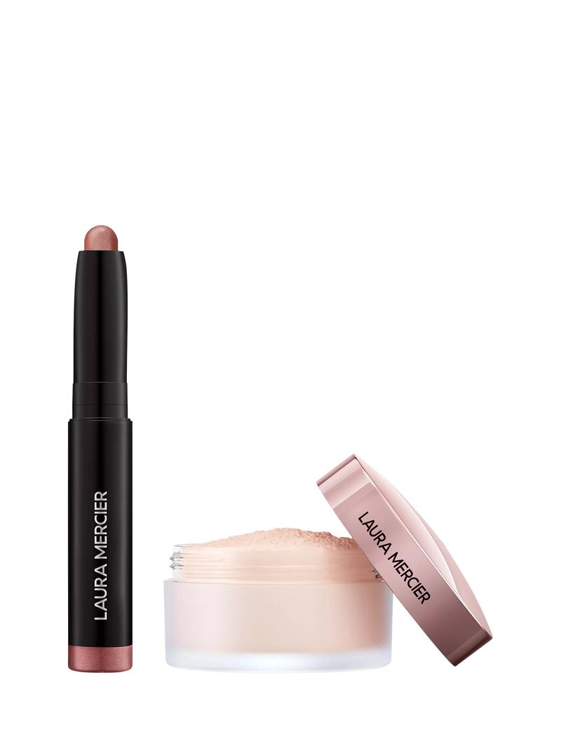 Laura Mercier makeup gift set with mini powder and eyeshadow, UK version