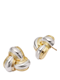 Daisy London mini knot stud earrings mixed metal (British brand)