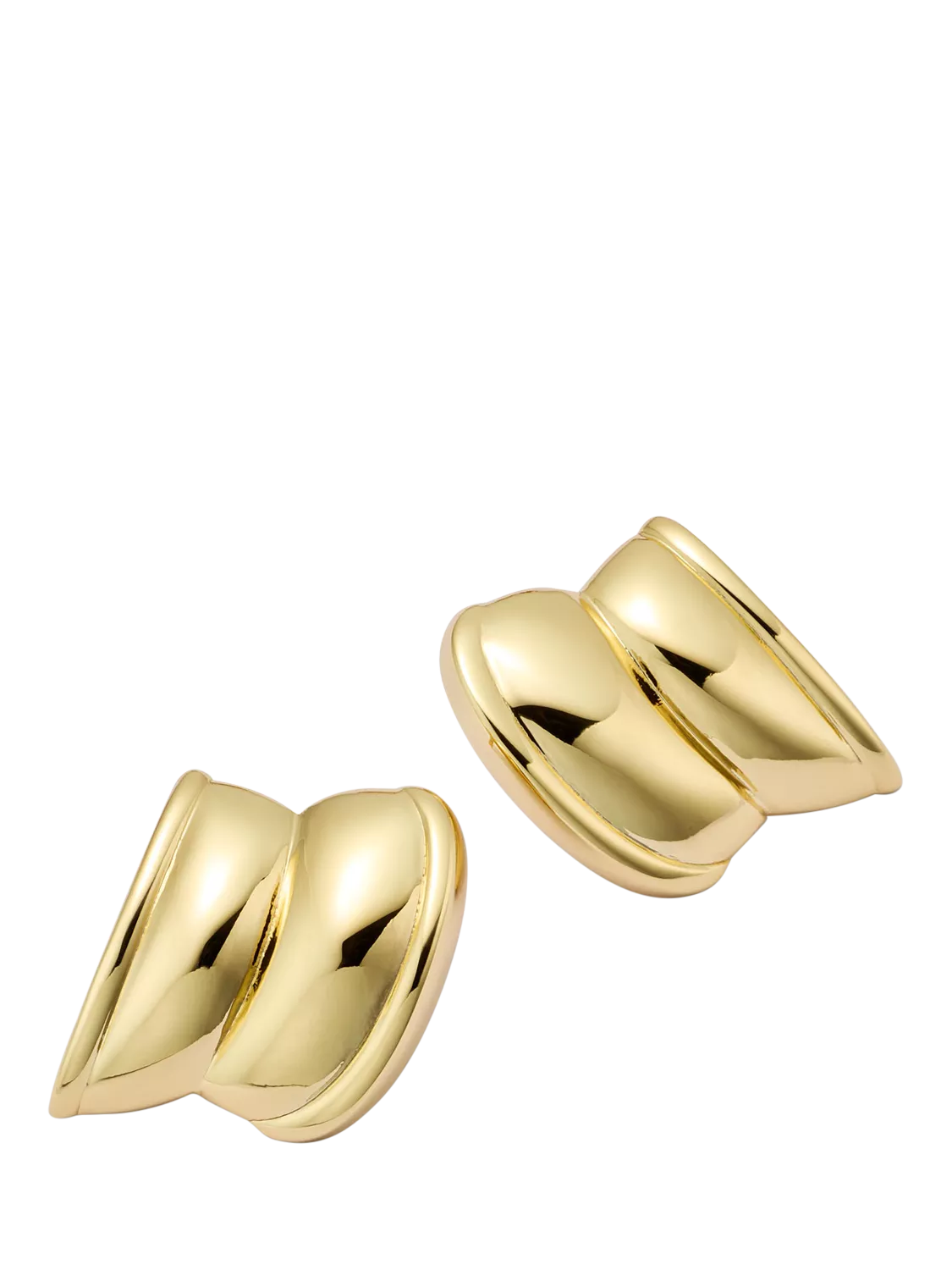 Daisy London large cuff stud earrings gold, imported from the UK