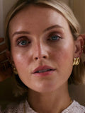 Daisy London large cuff stud earrings gold, imported from the UK