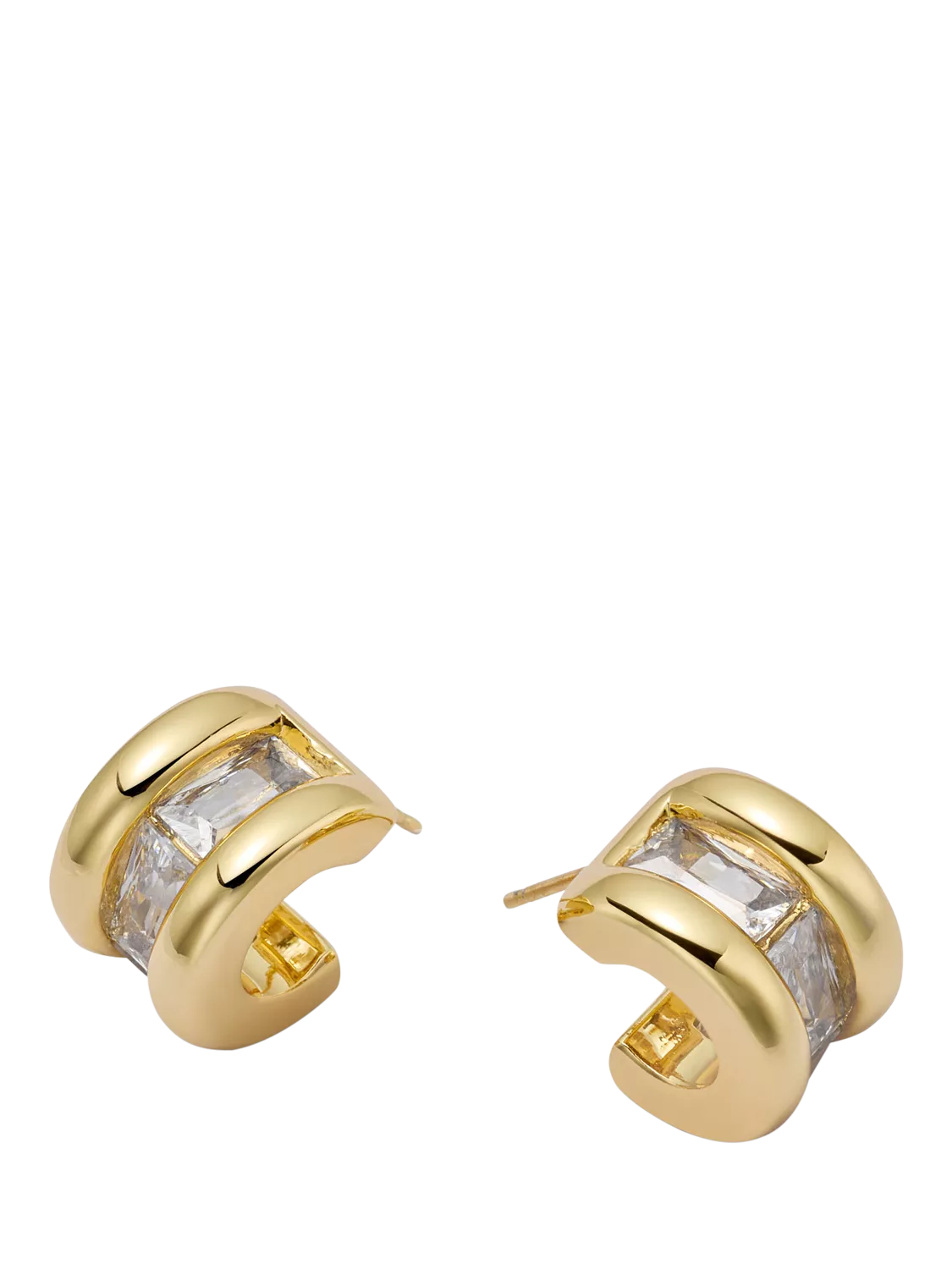 Daisy London mini hoop earrings gold with crystal accents, UK version