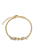 Daisy London gold mixed metal knot bracelet adjustable (British brand)