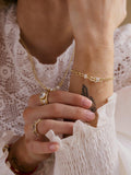 Daisy London gold mixed metal knot bracelet adjustable (British brand)