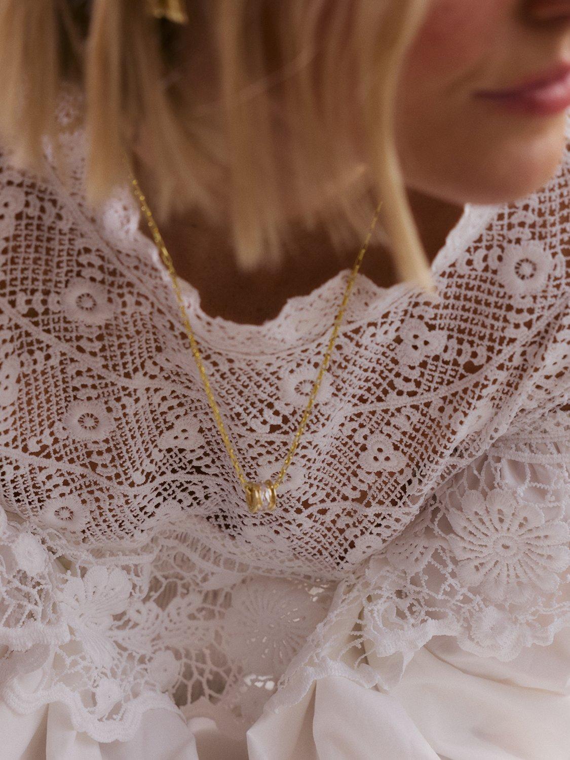 Daisy London gold crystal bead necklace, UK version