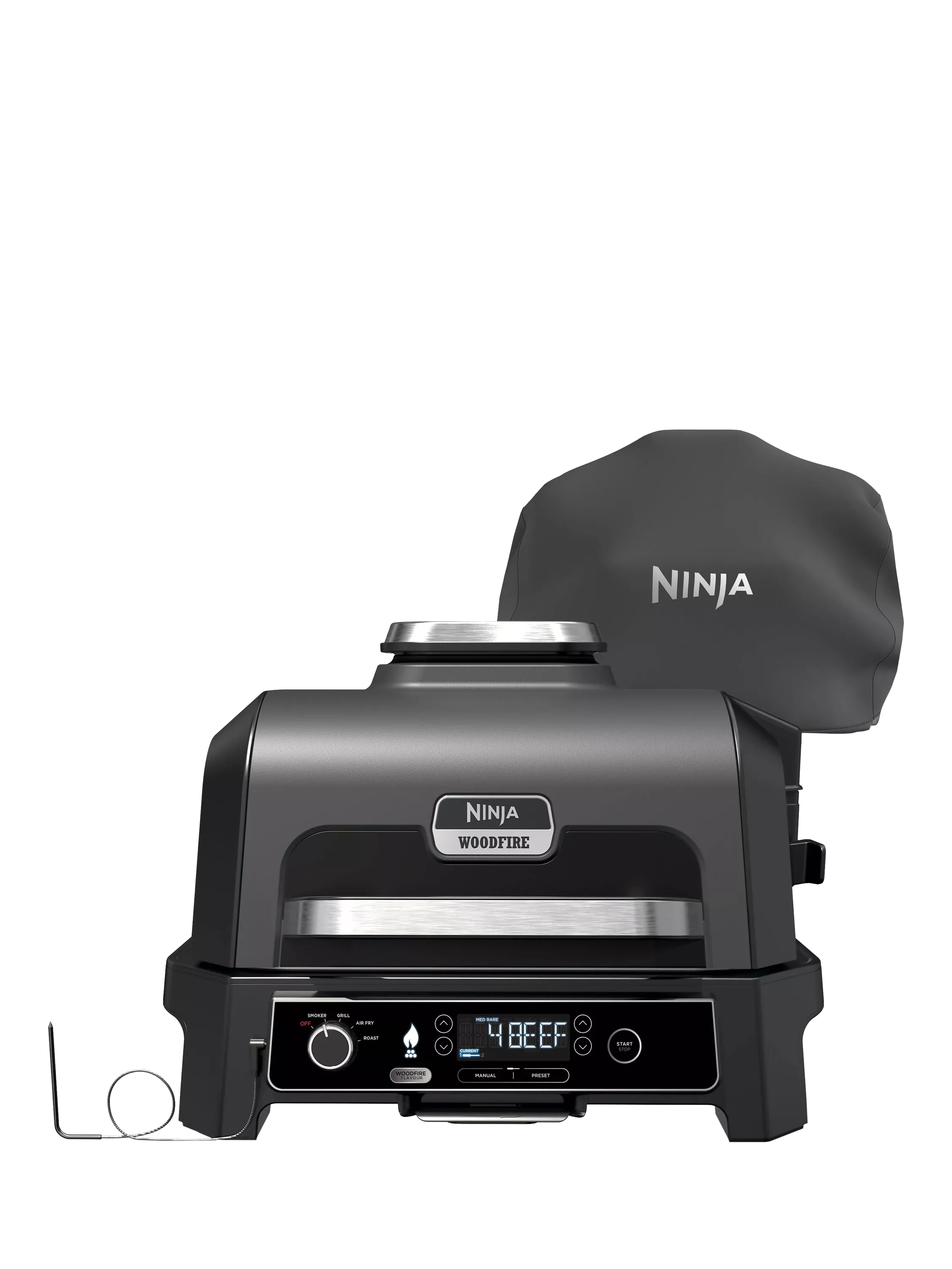 Ninja Woodfire Pro XL electric BBQ grill and smoker, imported from the UK