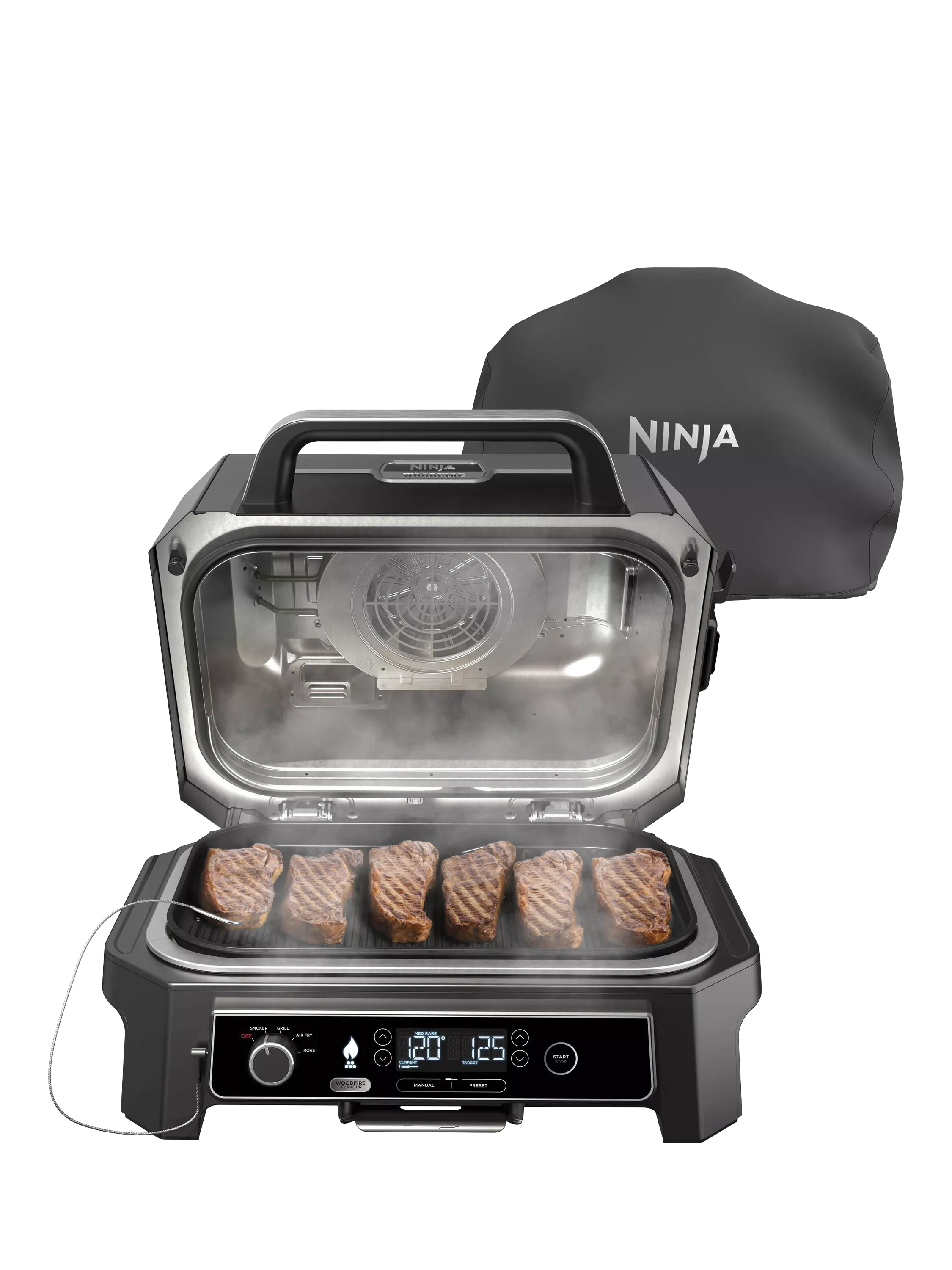 Ninja Woodfire Pro XL electric BBQ grill and smoker, imported from the UK