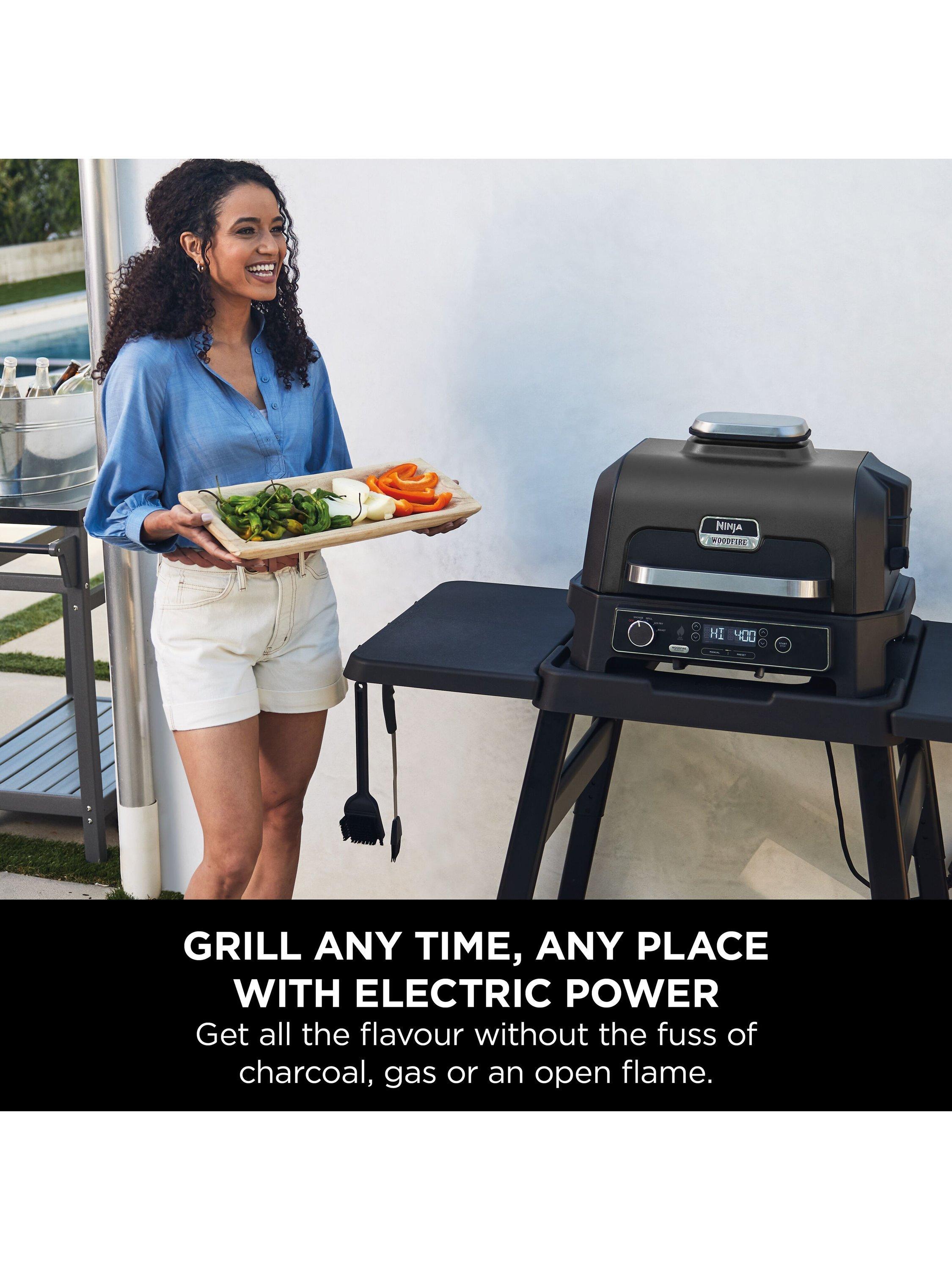 Ninja Woodfire Pro XL electric BBQ grill and smoker, imported from the UK