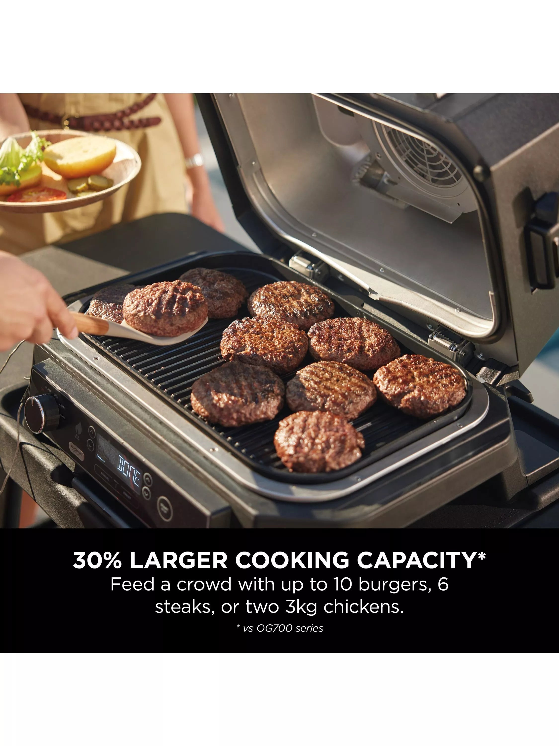 Ninja Woodfire Pro XL electric BBQ grill and smoker, imported from the UK