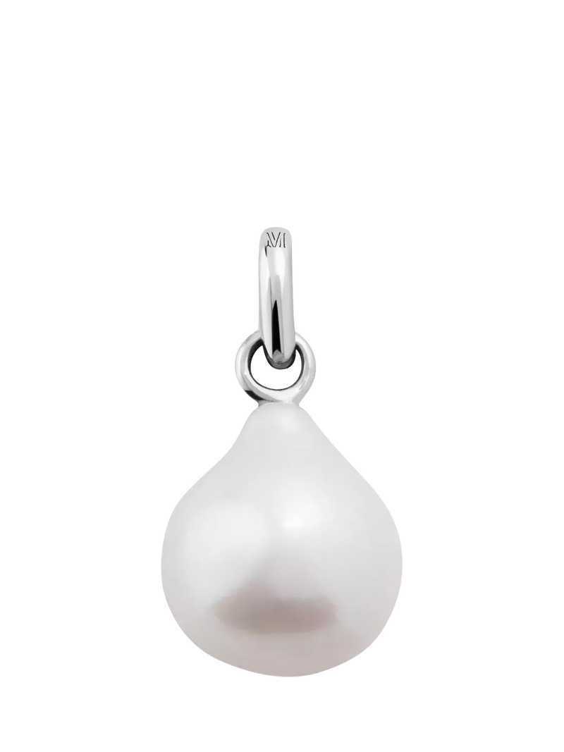 Monica Vinader Baroque small pearl charm in sterling silver (British brand)