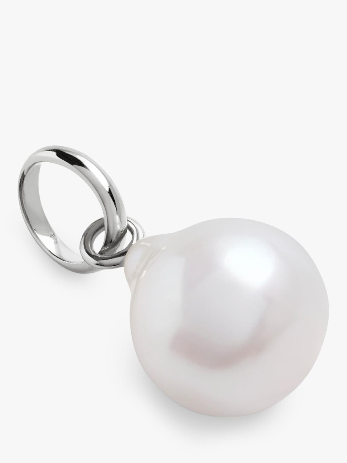 Monica Vinader Baroque small pearl charm in sterling silver (British brand)