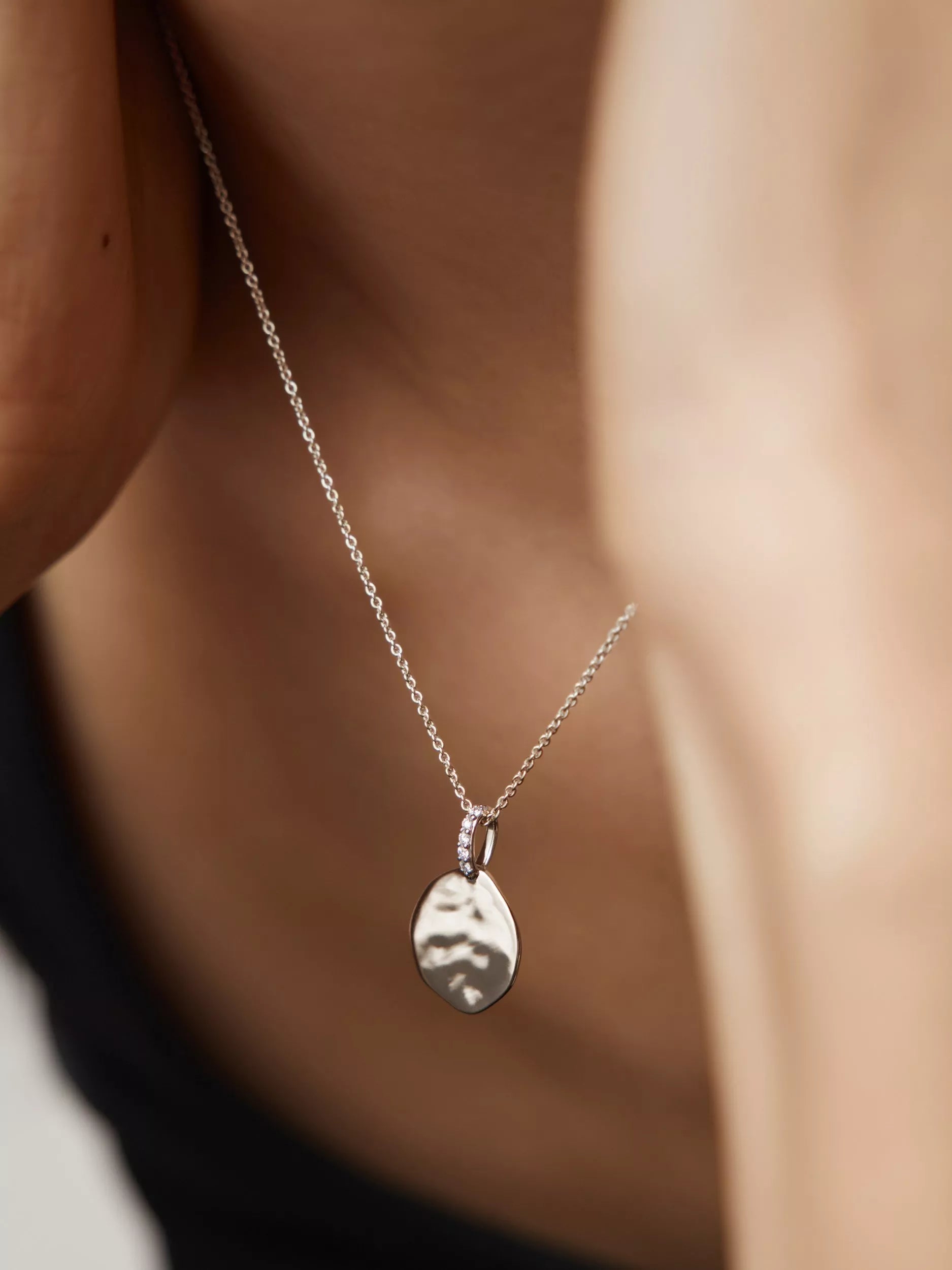 Monica Vinader coin pendant solid sterling silver - British product