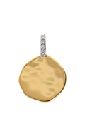 Monica Vinader lab-grown diamond coin pendant in gold, imported from the UK