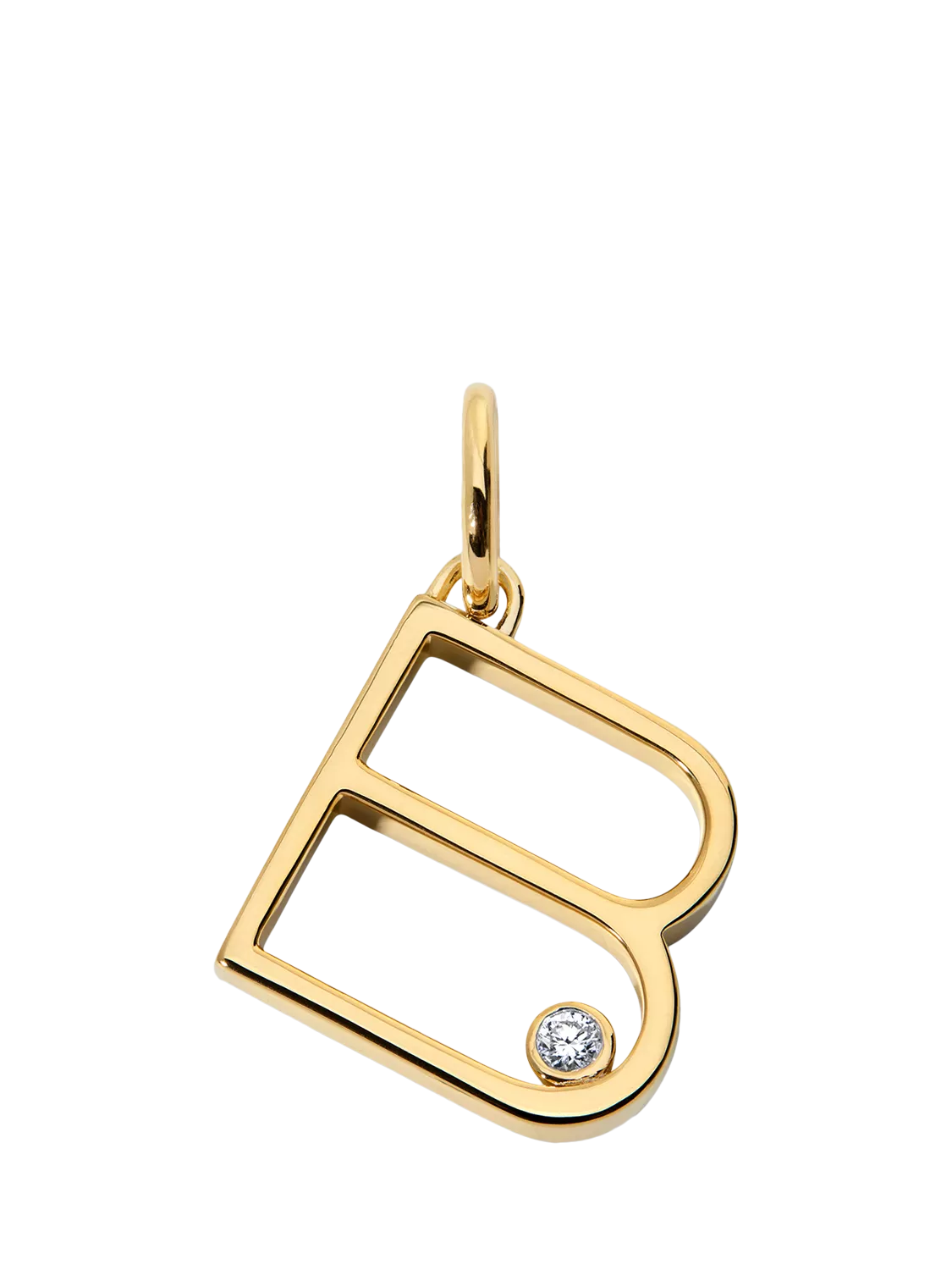Monica Vinader Solitaire Lab Grown Diamond Initial Pendant
