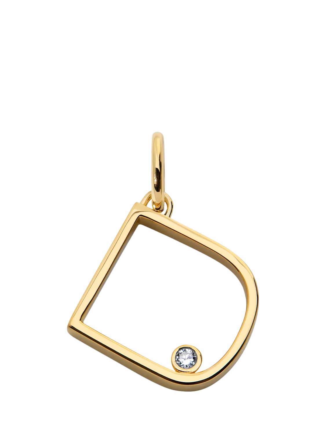 Monica Vinader Solitaire Lab Grown Diamond Initial Pendant