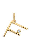 Monica Vinader Solitaire Lab Grown Diamond Initial Pendant