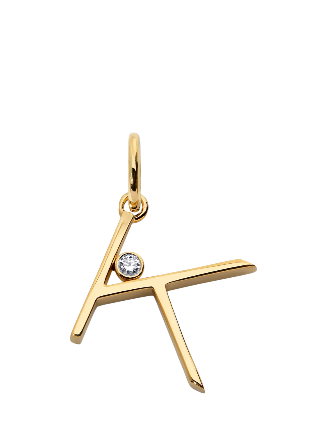 Monica Vinader Solitaire Lab Grown Diamond Initial Pendant