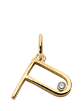 Monica Vinader Solitaire Lab Grown Diamond Initial Pendant, Gold/B