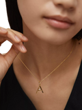 Monica Vinader initial pendant with lab grown diamond, UK version