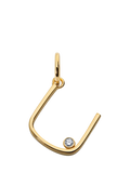 Monica Vinader Solitaire Lab Grown Diamond Initial Pendant, Gold/U