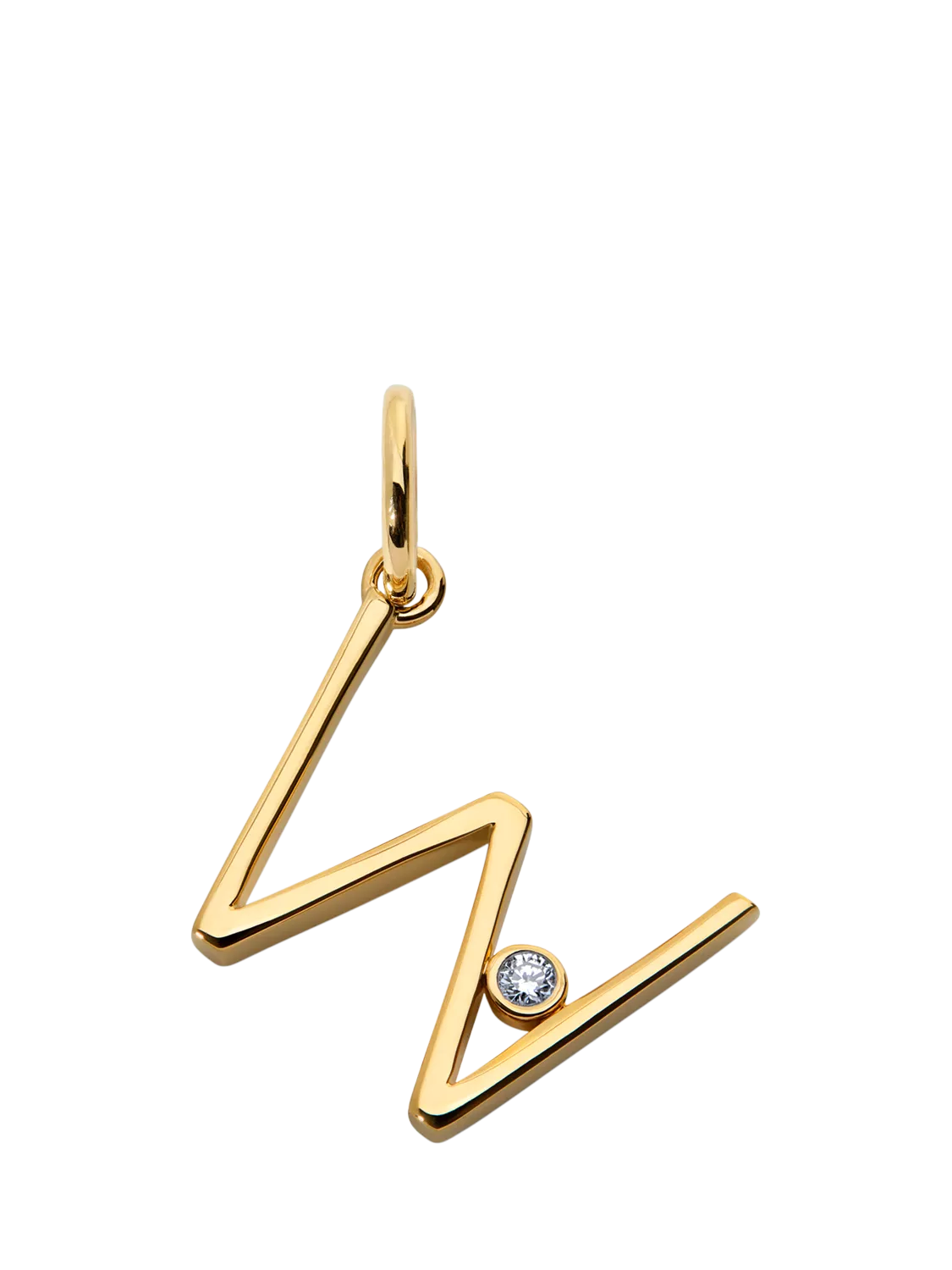 Monica Vinader Solitaire Lab Grown Diamond Initial Pendant