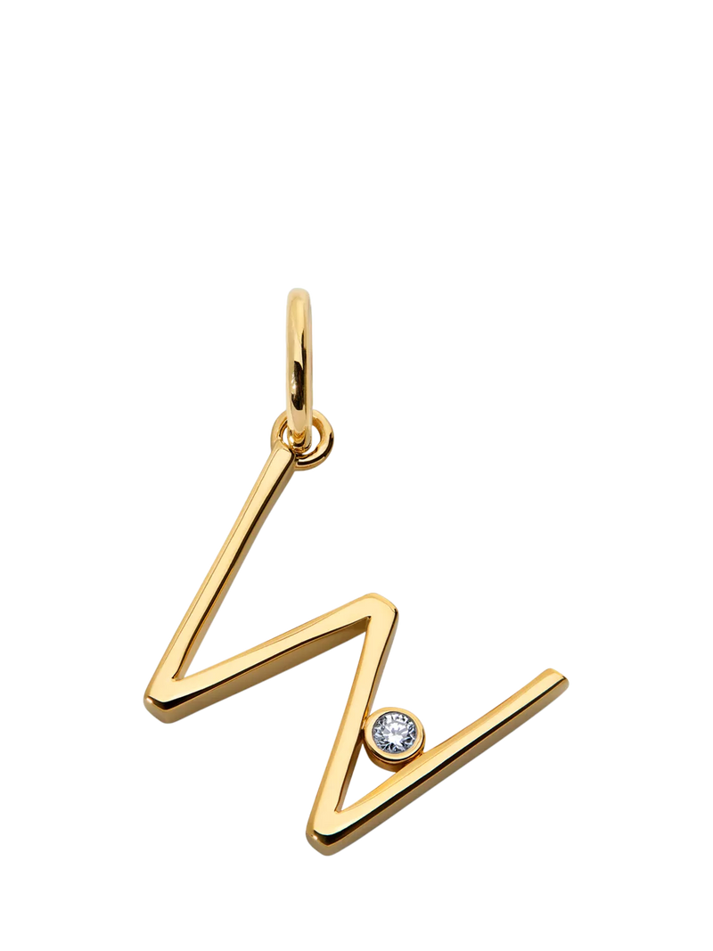 Monica Vinader Solitaire Lab Grown Diamond Initial Pendant