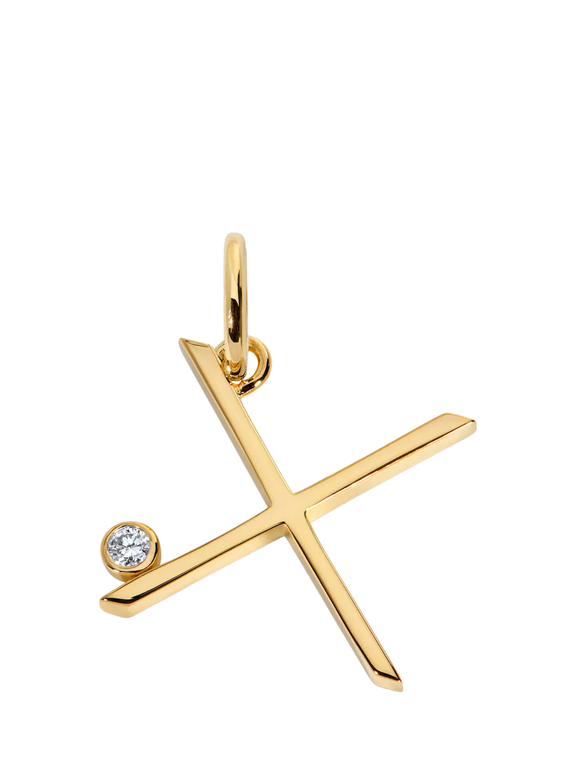 Monica Vinader Solitaire Lab Grown Diamond Initial Pendant