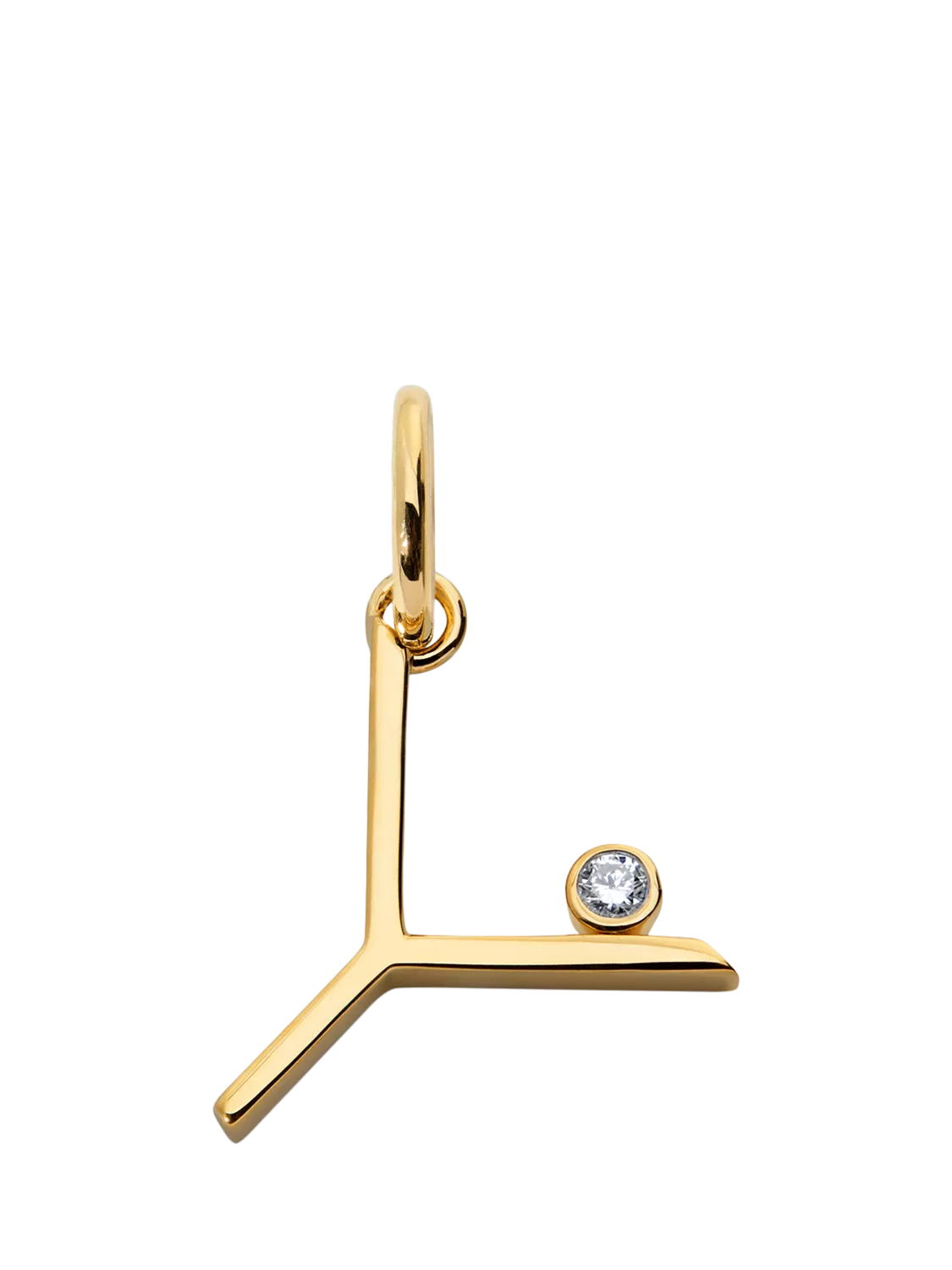 Monica Vinader Solitaire Lab Grown Diamond Initial Pendant