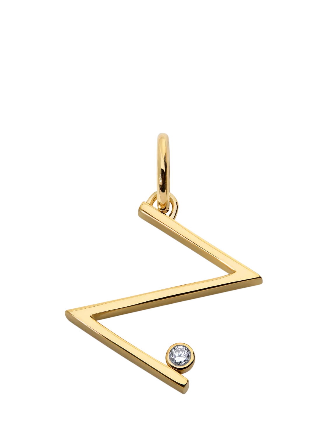Monica Vinader Solitaire Lab Grown Diamond Initial Pendant