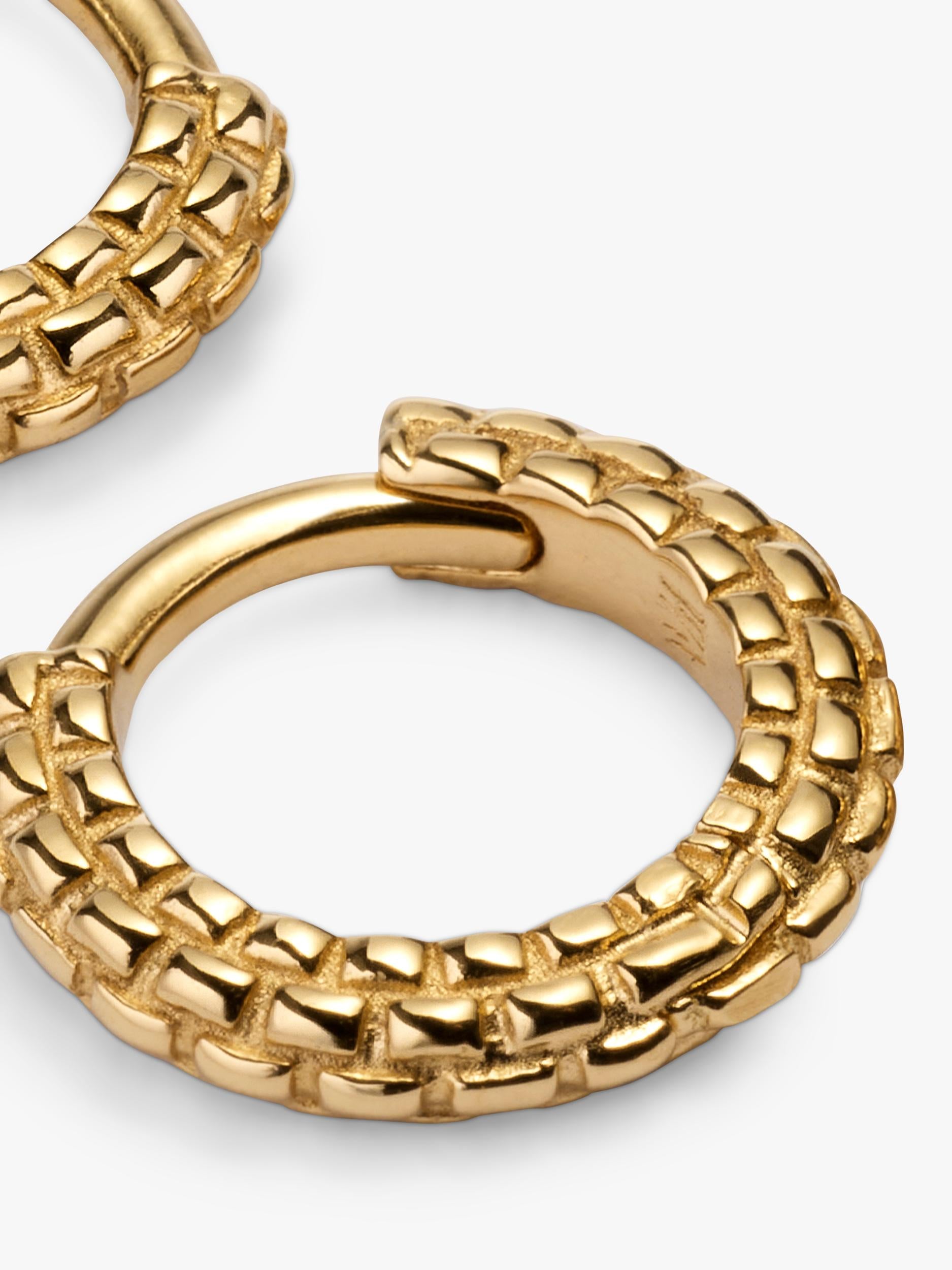Monica Vinader heirloom mini huggie hoop earrings gold - British product