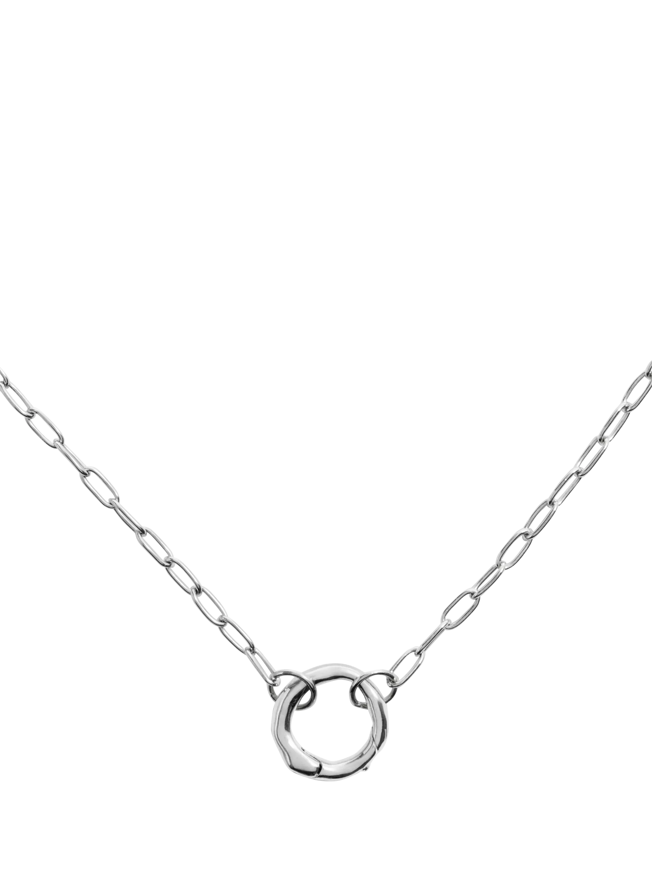 Monica Vinader silver chain necklace with charm clasp (British brand)