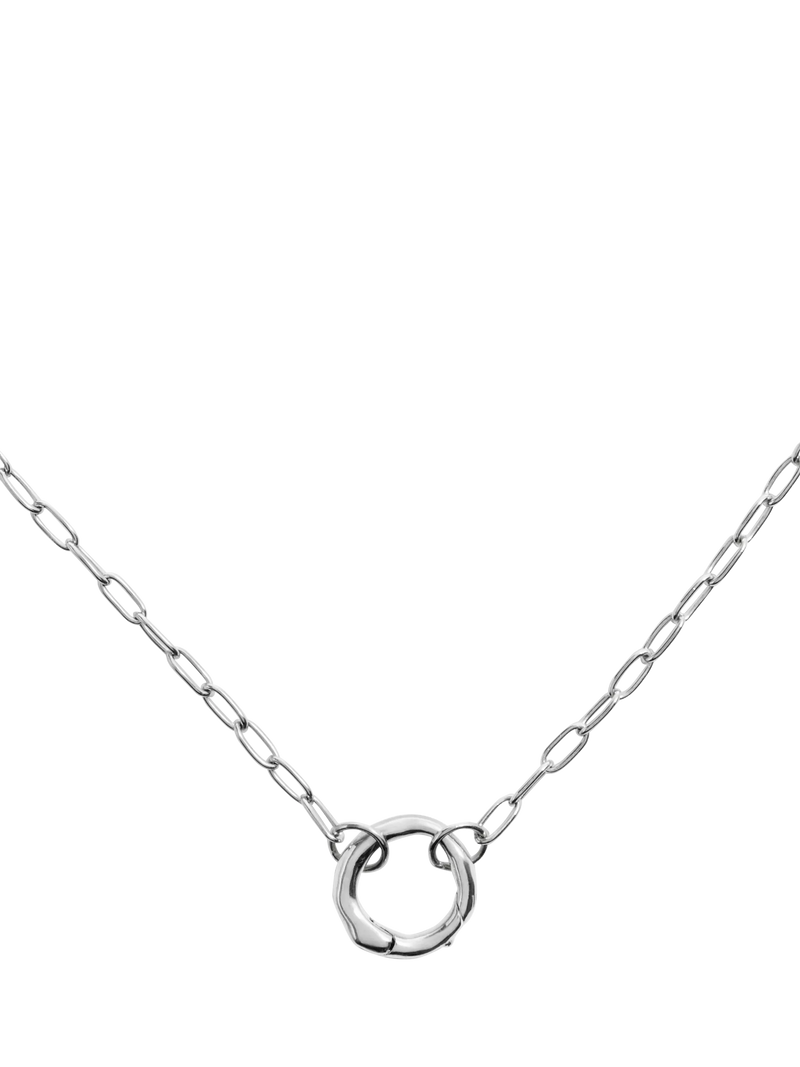 Monica Vinader silver chain necklace with charm clasp (British brand)