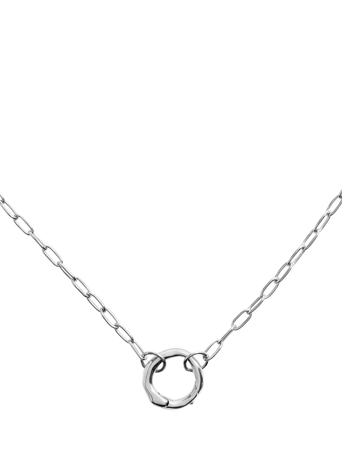 Monica Vinader silver chain necklace with charm clasp (British brand)