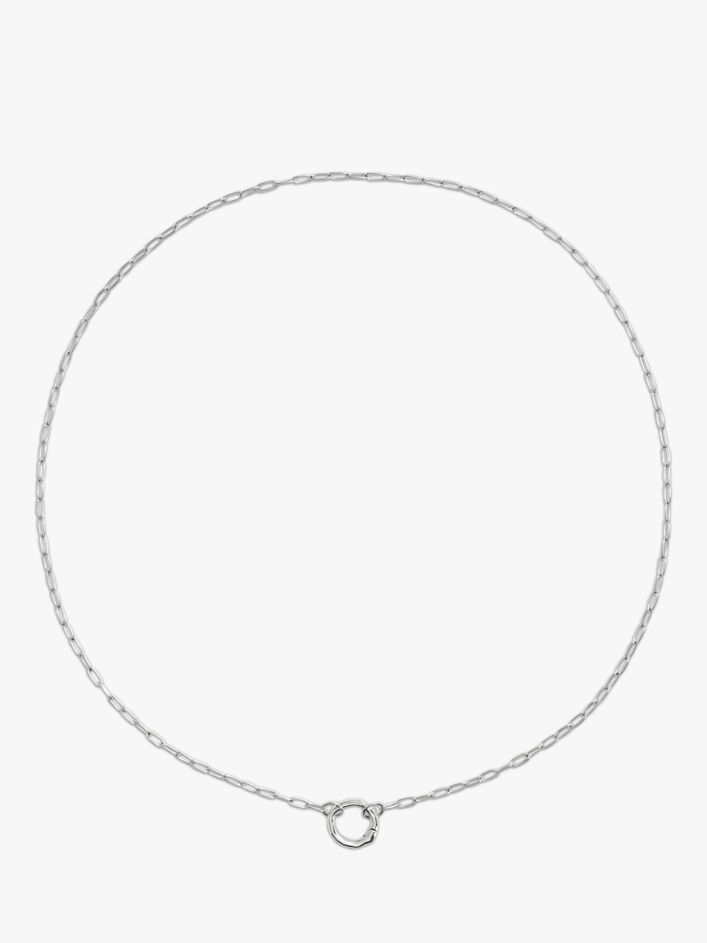 Monica Vinader silver chain necklace with charm clasp (British brand)