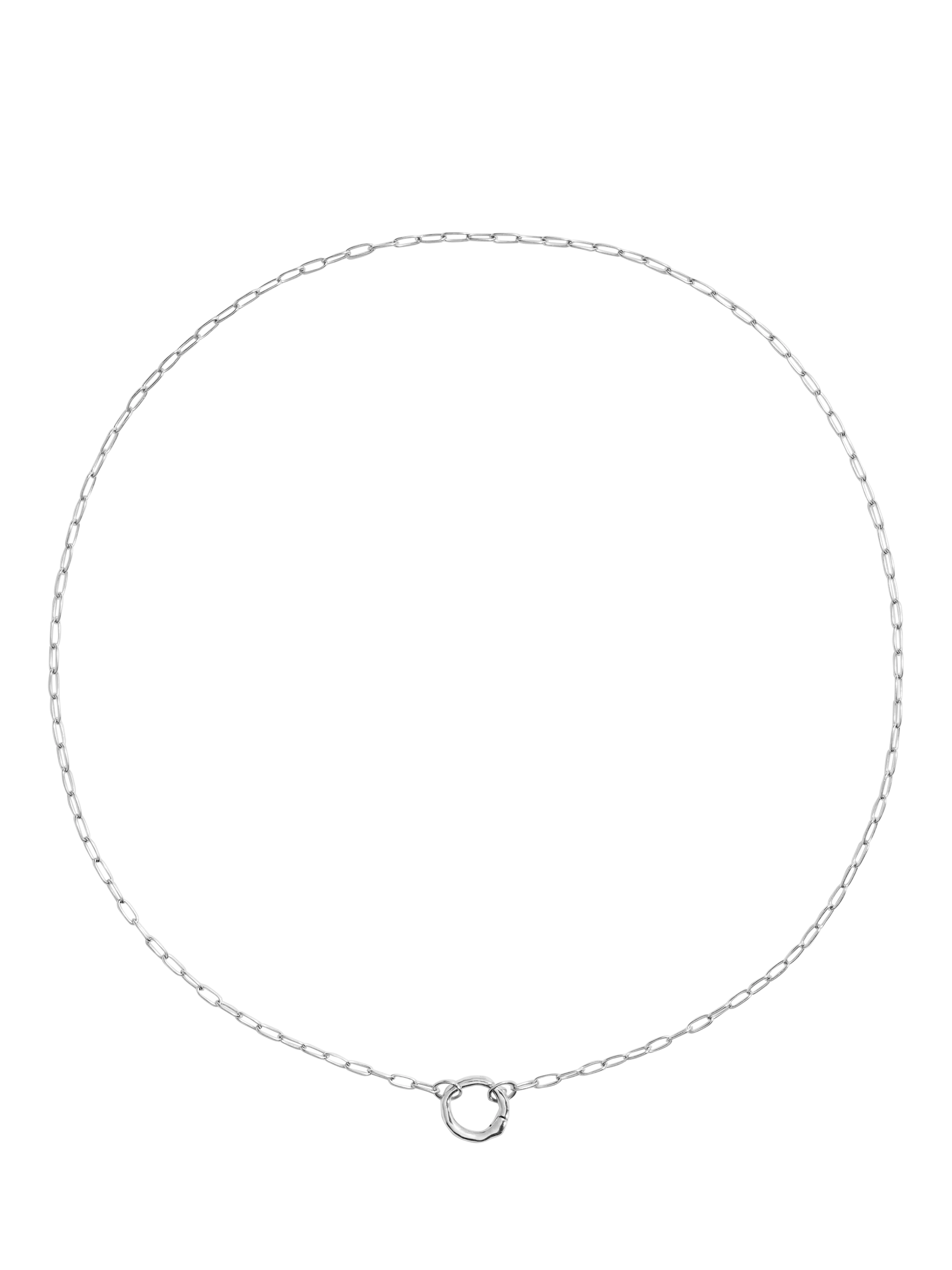 Monica Vinader silver chain necklace with charm clasp (British brand)