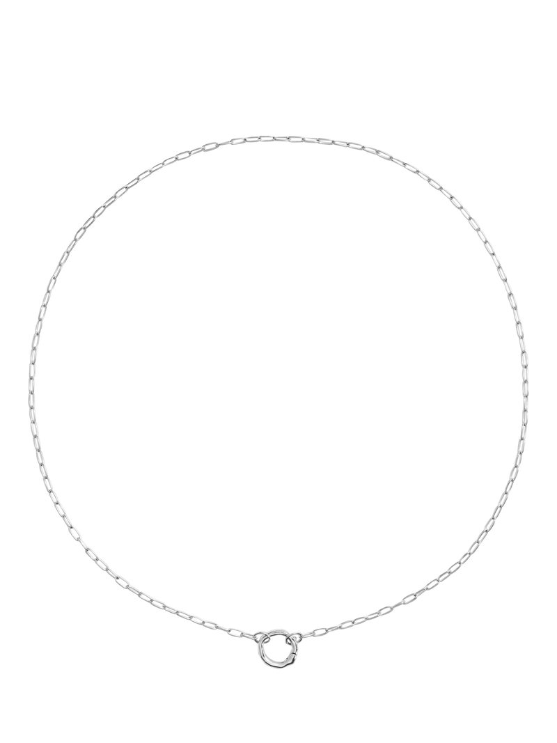 Monica Vinader silver chain necklace with charm clasp (British brand)