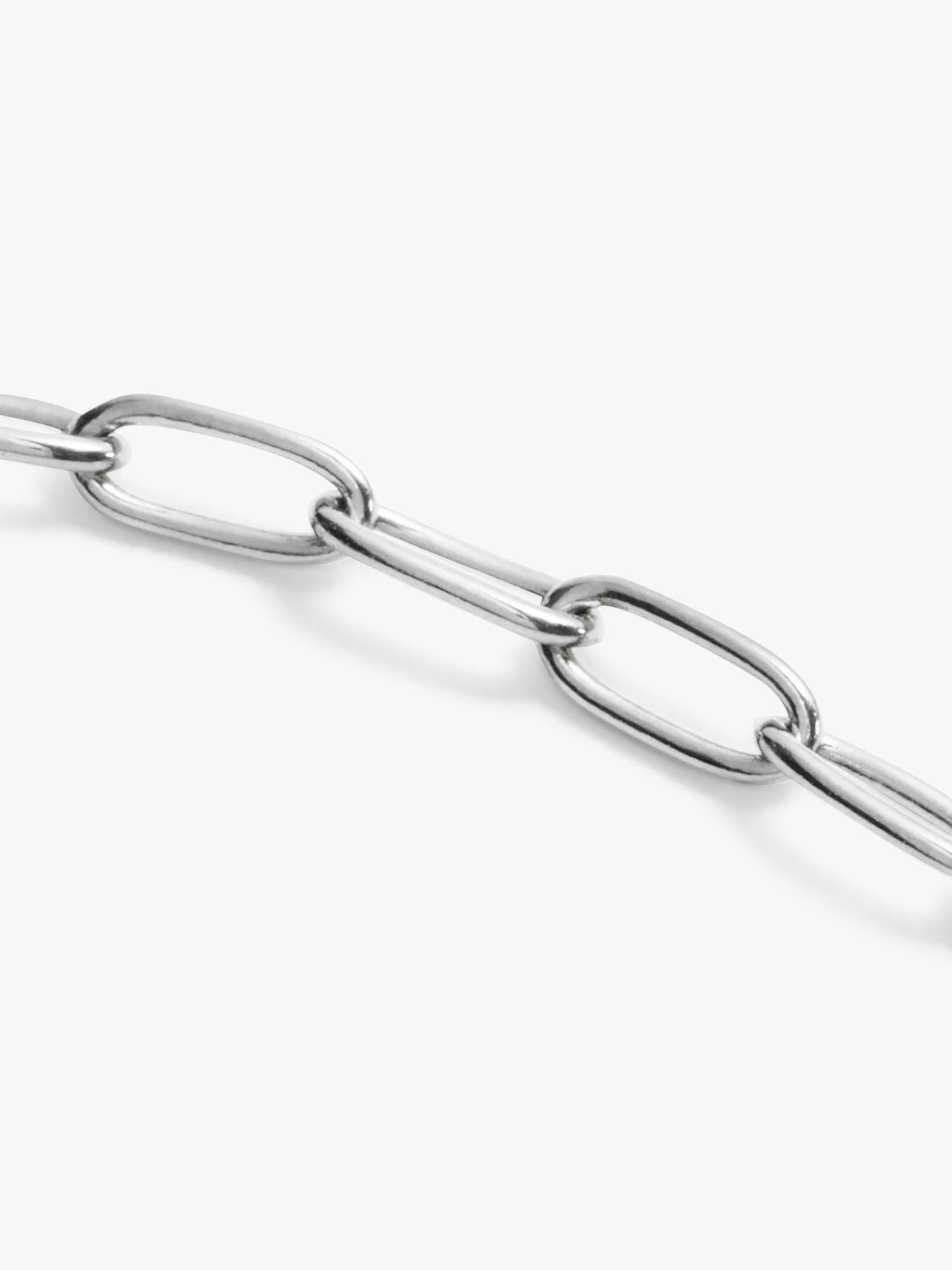 Monica Vinader silver chain necklace with charm clasp (British brand)