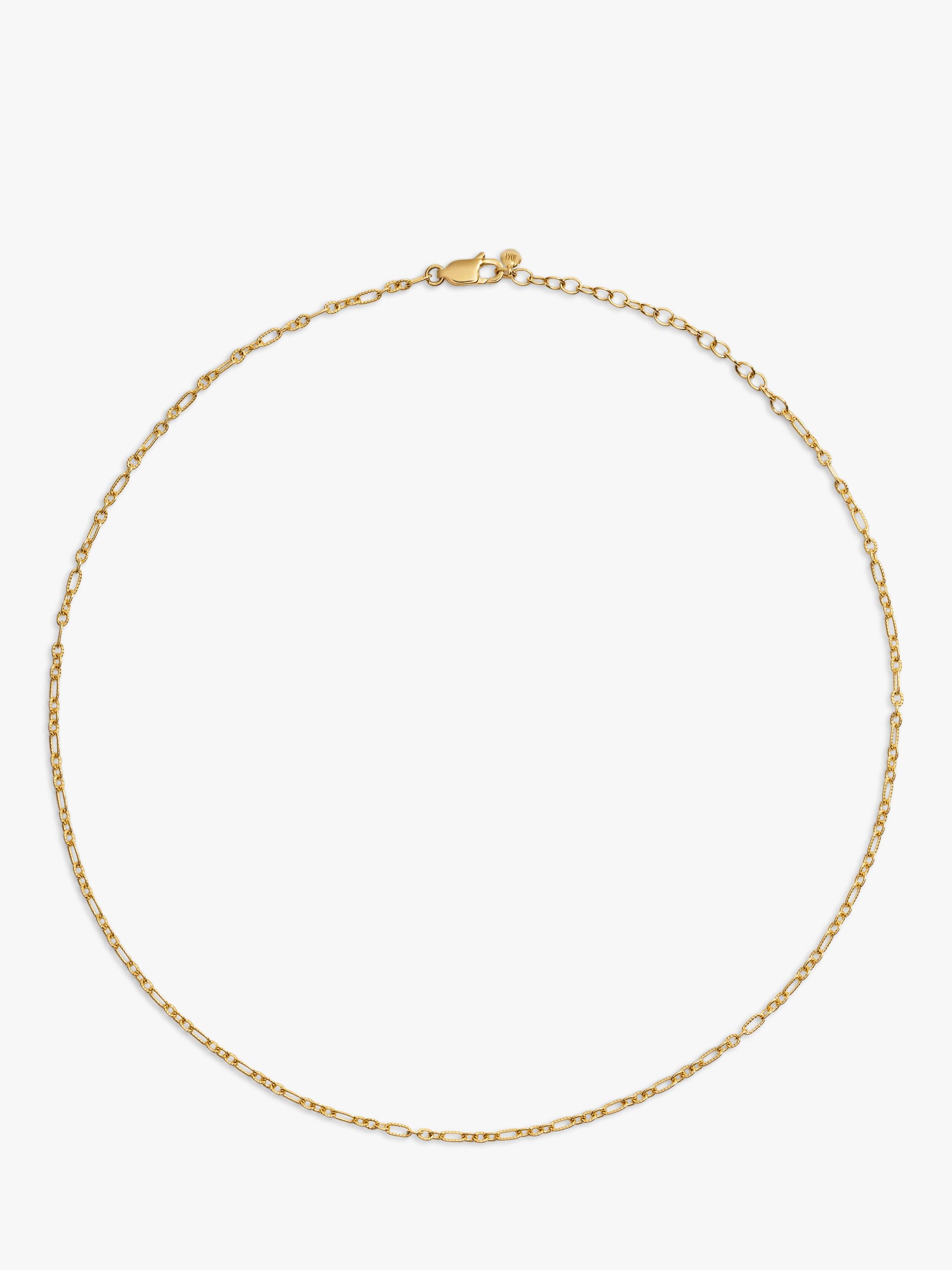 Monica Vinader textured link chain gold necklace 16 inch - British product