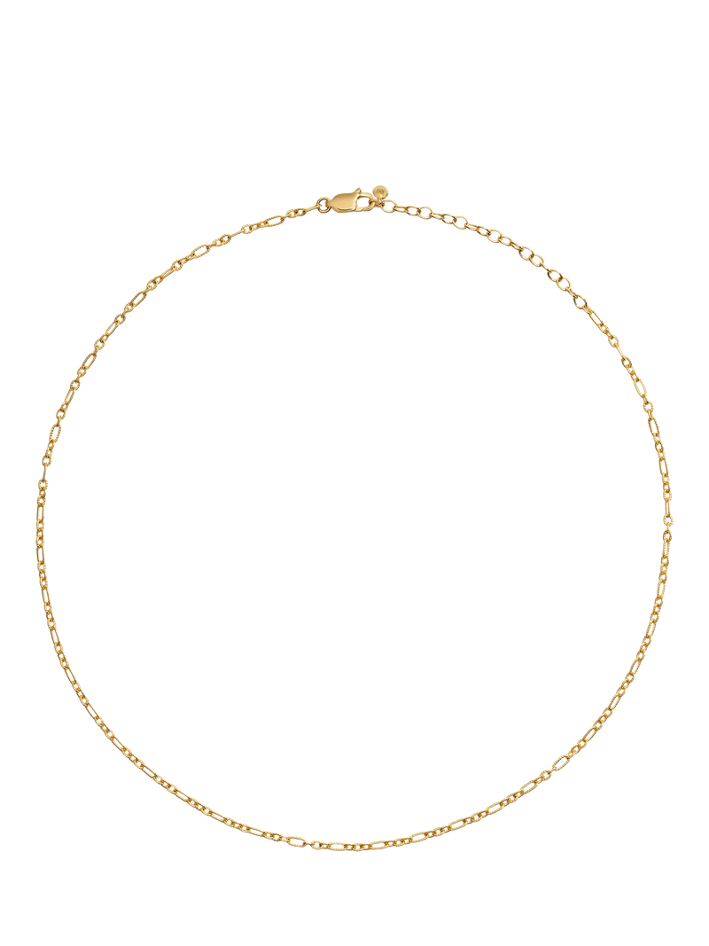 Monica Vinader textured link chain gold necklace 16 inch - British product