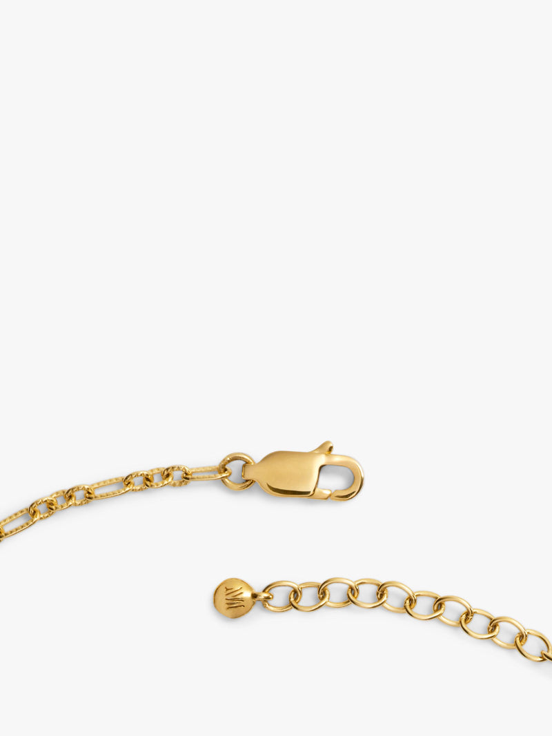 Monica Vinader textured link chain gold necklace 16 inch - British product