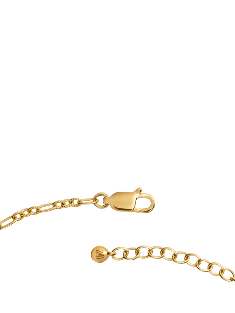 Monica Vinader textured link chain gold necklace 16 inch - British product